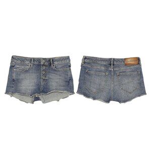 ALL SAINTS Exposed Button Fly Short Fit W27 Denim Jeans